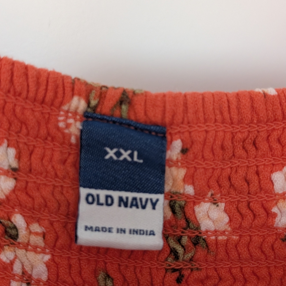Old Navy Red Floral Maxi Dress with Flutter Sleeves - Picture 5 of 6